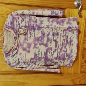 Purple Neon/Bright light wording shirt